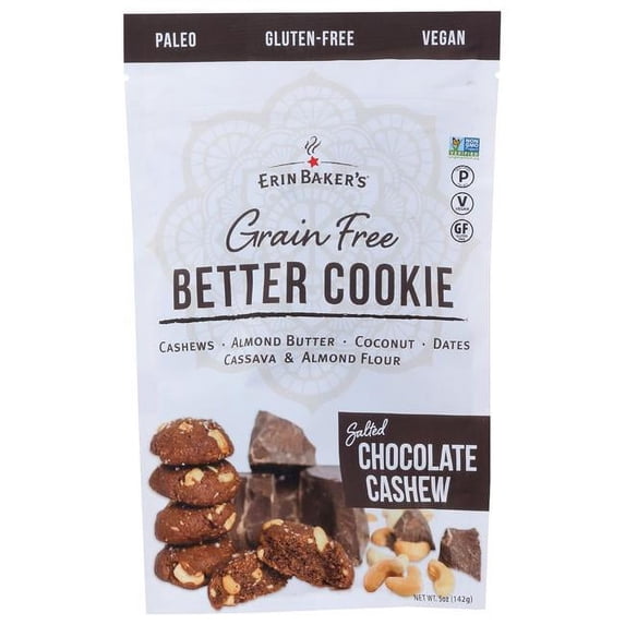 Erin Baker's - Salted Chocolate Cashew Cookies, 5oz