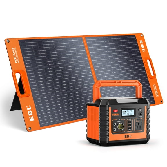 EBL 100W Portable Solar Panel with Solar Generator