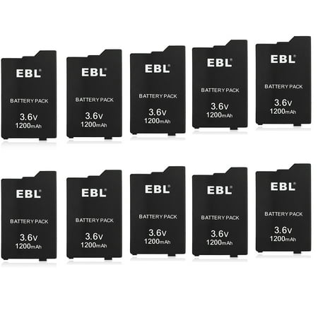 EBL 10Pack 3.6V Lithium Ion Rechargeable Battery 1200mAh Replacement Batteries For PSP Slim 2000 2001 2006 3000 3001