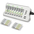 thumbnail image 1 of EBL 1100mAh NiMH AAA Rechargeable Batteries (16 Pack) and Rechargeable AA AAA Battery Charger with 2 USB Charging Ports, 1 of 7