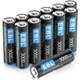 thumbnail image 1 of EBL 12 Pack 3000mAh 1.5V AA Lithium Batteries - High Performance Constant Volt AA Lithium Battery for High-Tech Devices (Non-Rechargeable), 1 of 8