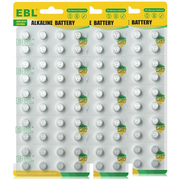 EBL 120 Pack LR44 AG13 357 SR44 303 A76 Alkaline Battery 1.5V Button Coin Cell Batteries for Watches Clocks Calculators Camera