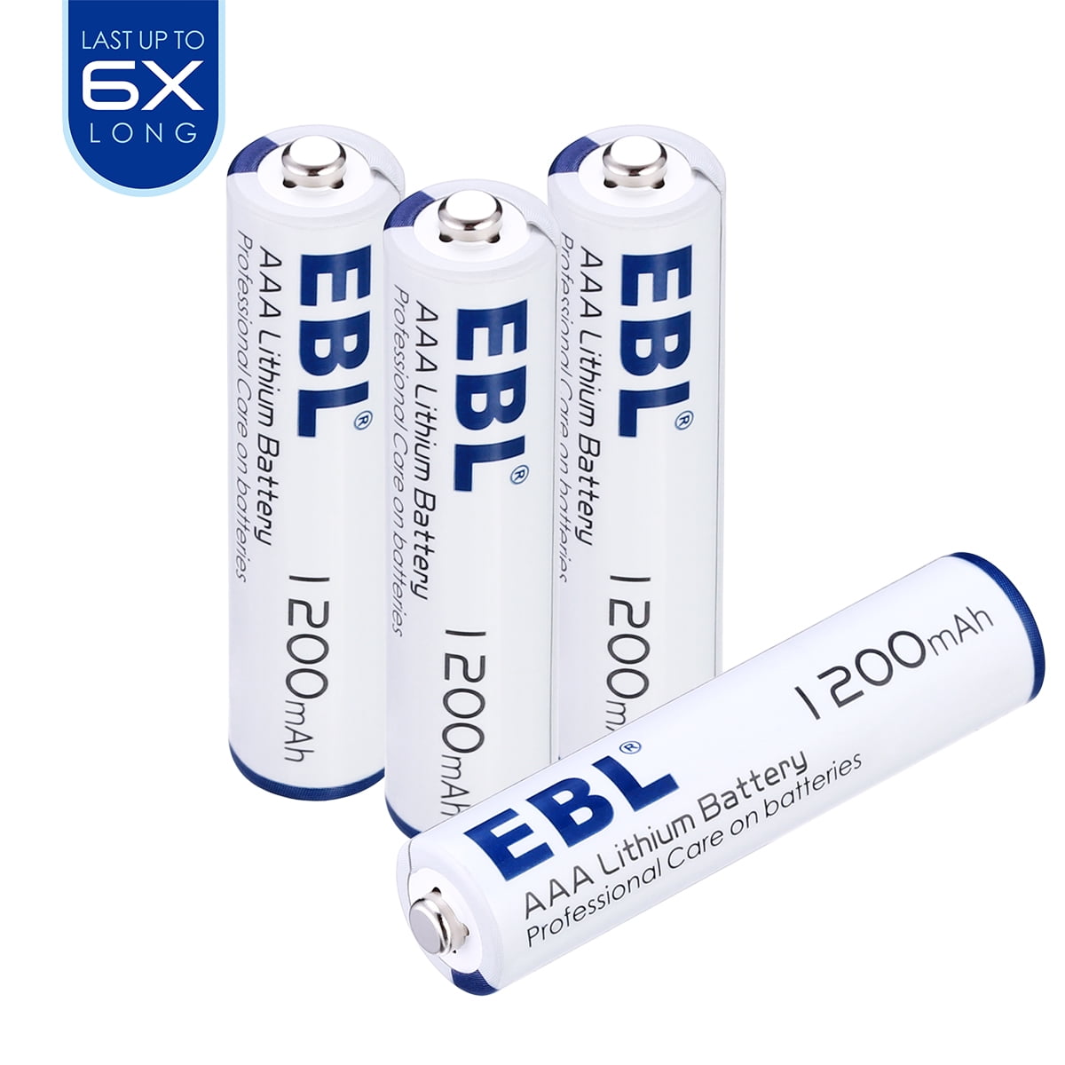 EBL 1200mAh AAA Lithium Batteries 1.5V Battery (4 Pack) Long Lasting & Leakproof