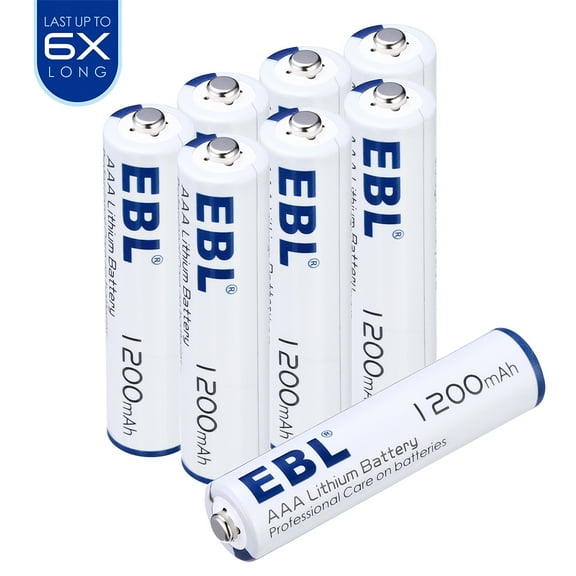 EBL 1200mAh AAA Lithium Batteries 1.5V Battery (8 Pack) Long Lasting & Leakproof