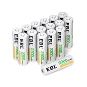 EBL 16-Counts AA Rechargeable Batteries 2300mAh High Capacity AA NiMH Double A Battery 1.2 volts