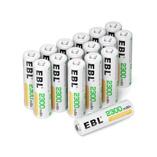 EBL 16Counts AA Rechargeable Batteries 2300mAh High Capacity AA