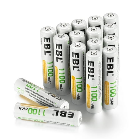 EBL 16-Pack 1.2v AAA Battery Ni-MH 1100mAh Rechargeable Batteries