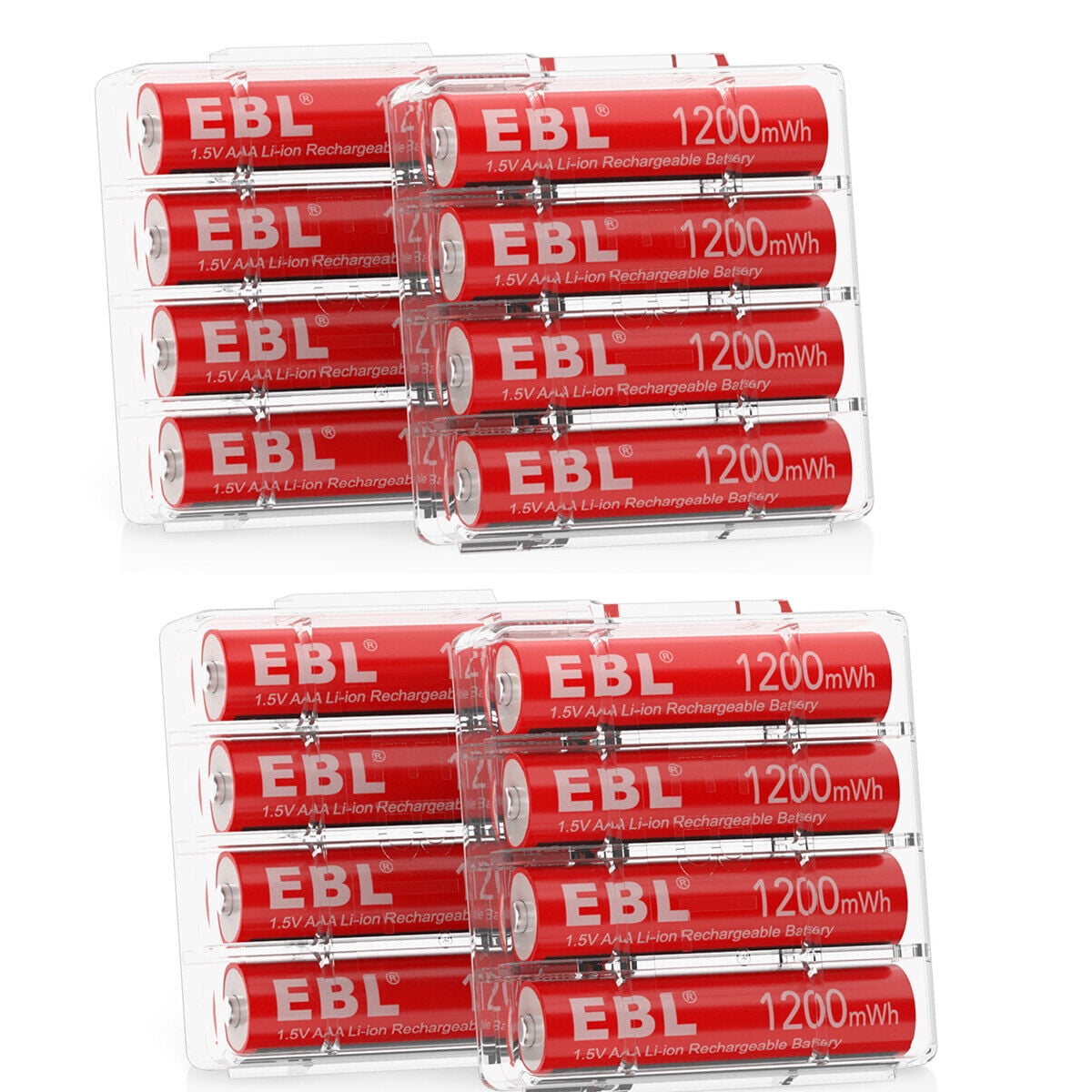 EBL 16Pack 1200mWh LithiumIon Rechargeable AAA Batteries
