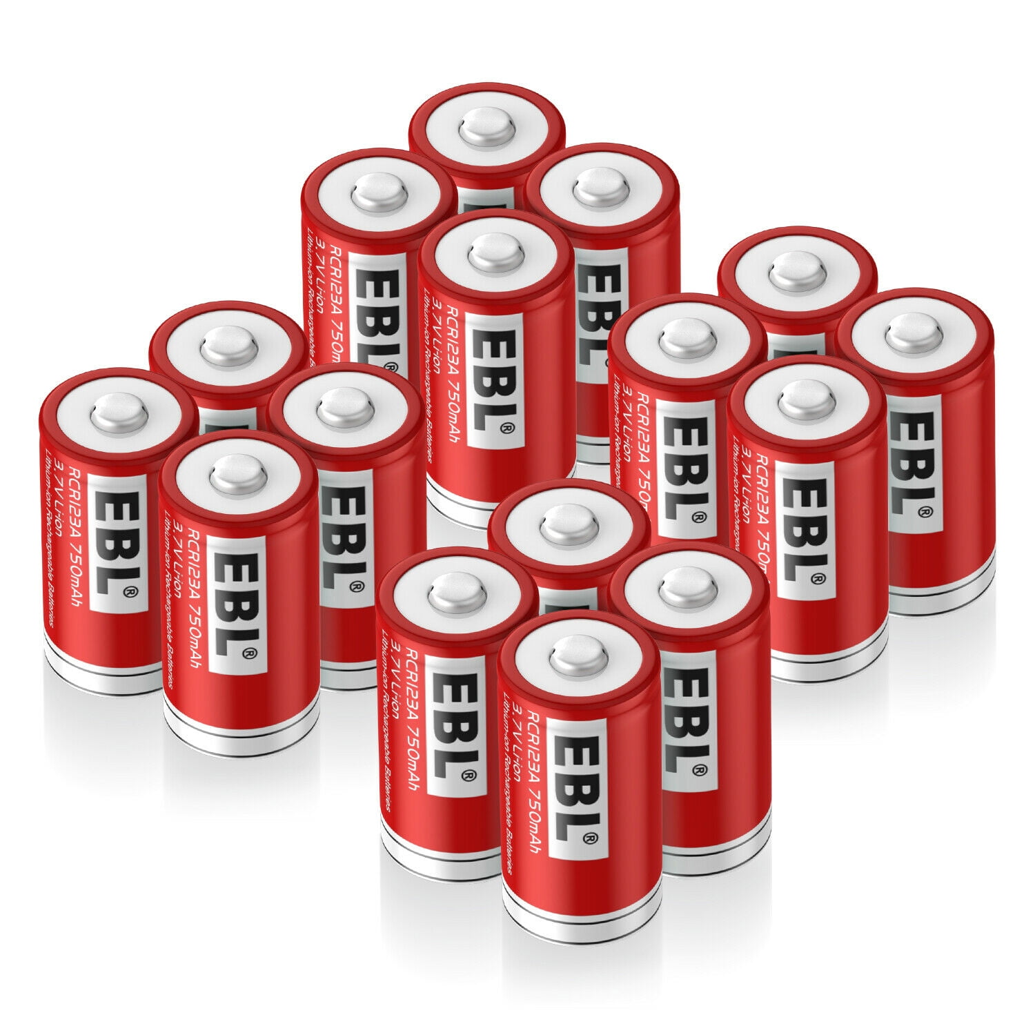 EBL 16Pack 16340 CR123A 750mAh LiIon Rechargeable Battery for Arlo