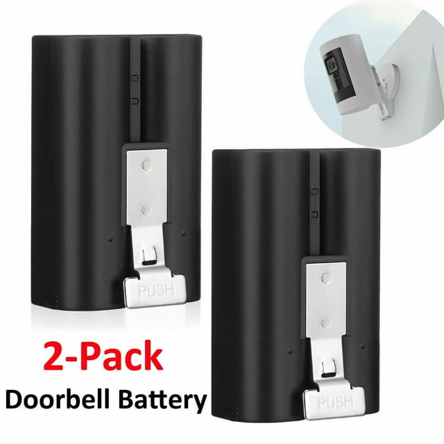 EBL 2Pack Rechargeable Battery for Ring Spotlight Camera, Doorbell 2