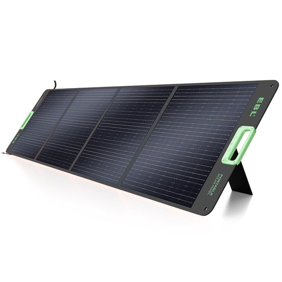EBL 200W Portable Solar Panel, Foldable High-Efficiency Solar Charger with MC-4 & Anderson Connectors, IP65 Waterproof for Power Stations, Camping, RV, Emergency Backup