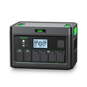 EBL 2400W Portable Power Station, 1843Wh LiFePO4 Solar Generator, 4 AC Outlets, Fast AC Charging, 100W USB-C PD, for Home Backup, Emergency, Camping, RV Peak 4800W