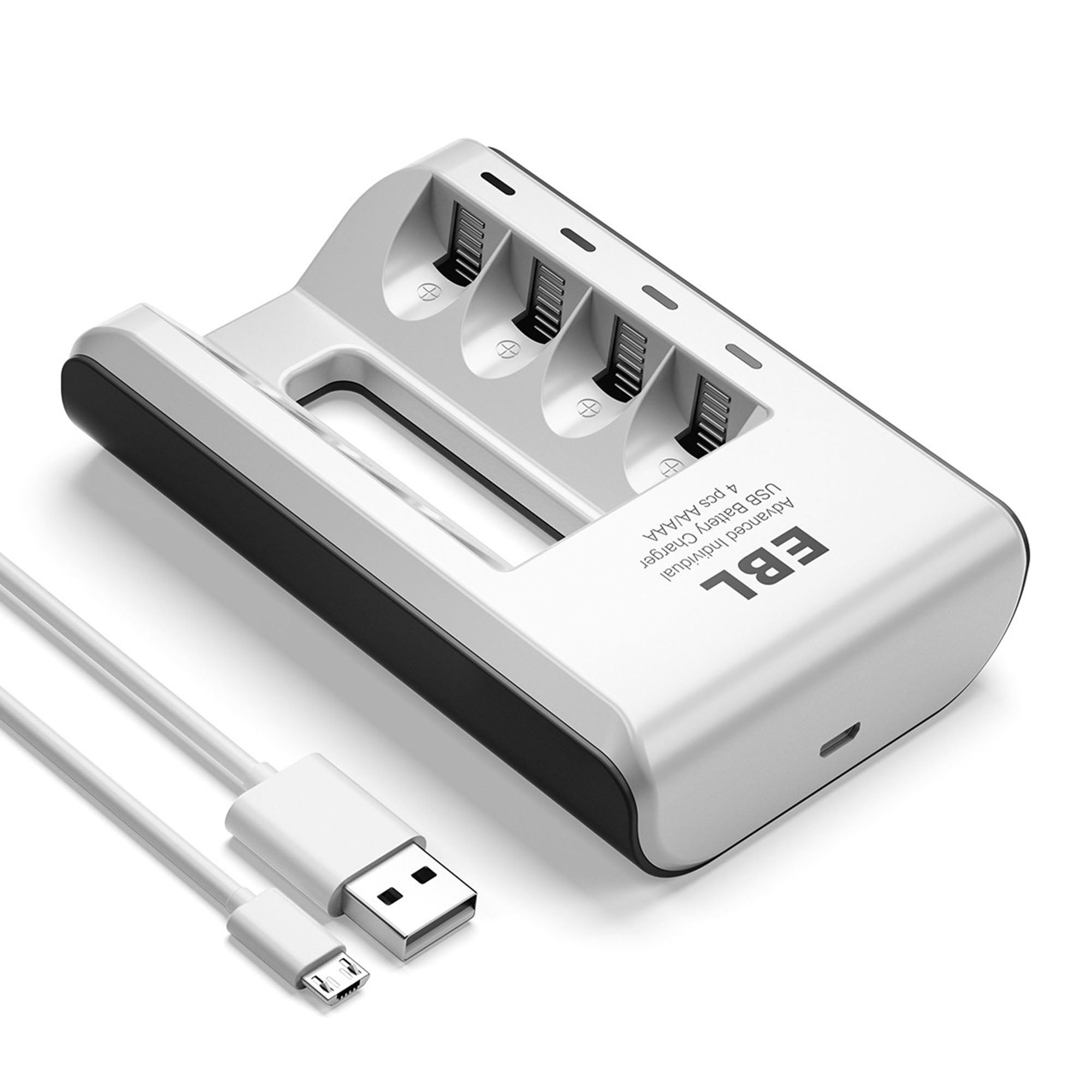 EBL 4 Bay DC Smart Battery Charger for Ni-MH Ni-CD AA AAA Rechargeable Batteries with LED Indicate Light