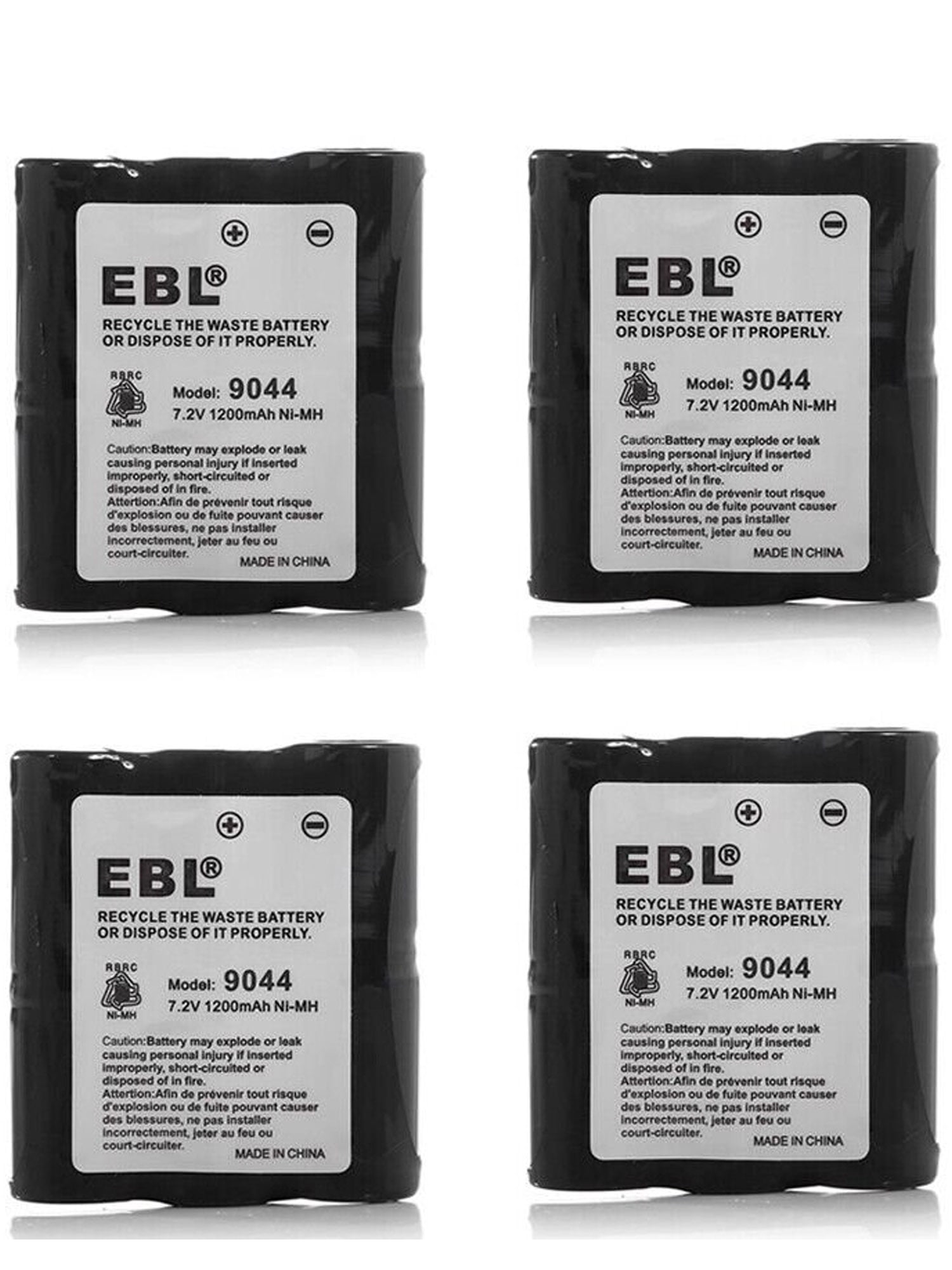 EBL 4 Pack 1200mAh Radio Battery for Motorola HNN9044A 9044 HNN9056A Spirit SP10 SP21