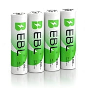 EBL 4 Pack Aa Rechargeable Batteries 2300mAh High Capacity AA Batteries NiMH Double A Battery 1.2V