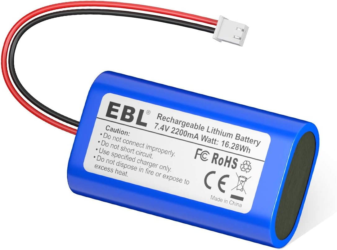 EBL 7.4V 2200mAh Lithium-Ion Batteries for Electronics, Toys