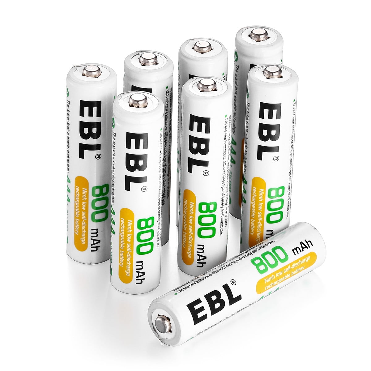 EBL 8-Pack 1.2v AAA Battery 800mAh Ni-MH Rechargeable Batteries for  Cordless Phone Toys
