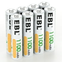 EBL AAA Rechargeable Batteries 1100mAh for Camera Toys Flashlight, Nimh, Triple a Batteries, 8-Pack