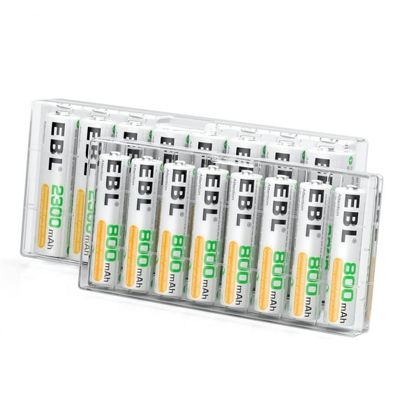 EBL Rechargeable AA Batteries 2300mAh Ni-Mh Double a Batteries + AAA Rechargeable Batteries 800mAh Triple a Batteries, 8 Pack