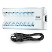 EBL 8 Slot Individual LED Battery Charger for AA AAA Rechargeable Batteries