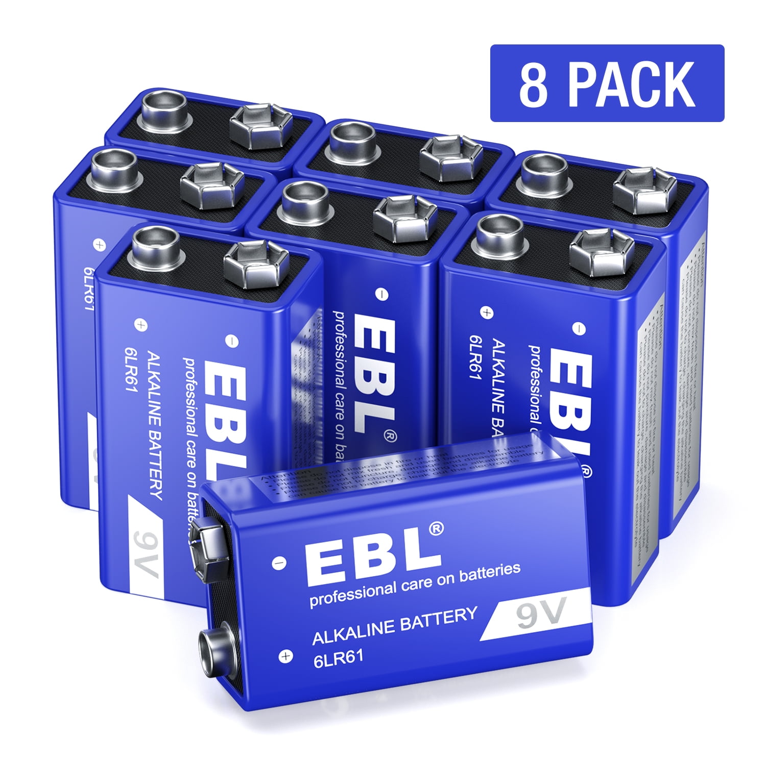   Basics 8-Pack 9 Volt Alkaline Performance All