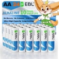 thumbnail image 1 of EBL 1.5 Volts Alkaline AA Batteries 24 Pack, Leak-Proof, CE and ROHS certified, Ultra High Capacity Power Long-Lasting 1.5V Double A Battery for Household & Office Use, No Mercury, 10-Year Shelf Life, 1 of 12