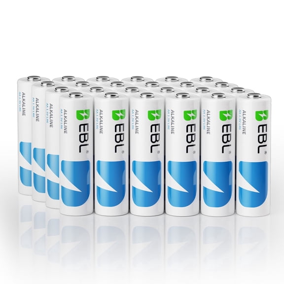 EBL 1.5 Volts Alkaline AA Batteries 24 Pack, Leak-Proof, CE and ROHS certified, Ultra High Capacity Power Long-Lasting 1.5V Double A Battery for Household & Office Use, No Mercury, 10-Year Shelf Life