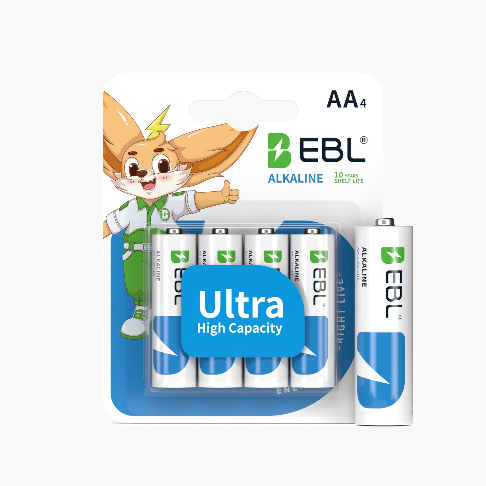EBL 48 Packs AA Disposable Alkaline Battery 1100mAh, Real High Capacity, Long-lasting, Eco-friendly, Power Plus Double A Battery