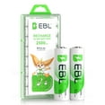 thumbnail image 1 of EBL AA Rechargeable Batteries 1.2V 2500mAh High Performance Pre-Charged AA Batteries - 8 Pack, 1 of 7