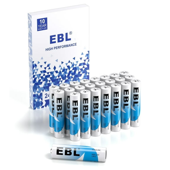 EBL AAA Alkaline General Purpose Batteries, 24-Count Value Pack
