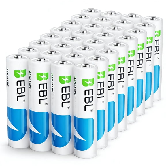 EBL AAA Batteries, Alkaline Triple A Batteries 1.5V Batteries Ultra Long Lasting Alkaline Battery, 10-Year Shelf Life 32 Count
