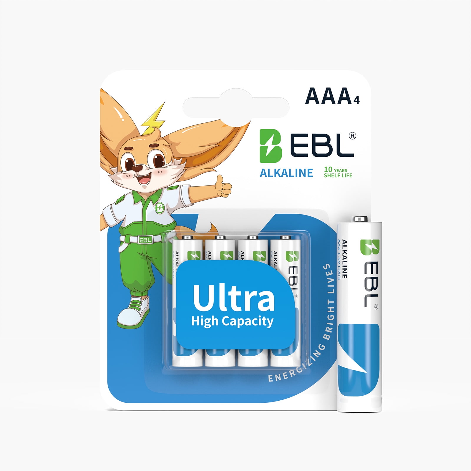EBL 48 Packs AAA Disposable Alkaline Battery 2500mAh, Real High Capacity, Long-lasting, Eco-friendly, Power Plus Triple A Battery