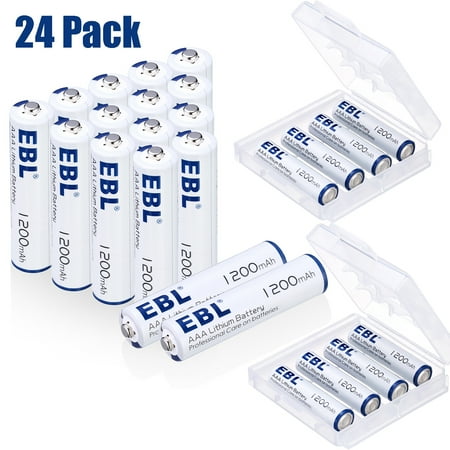 EBL AAA Lithium Batteries (24 Packs) 1.5V 1200mAh with Long Lasting & Leakproof protection