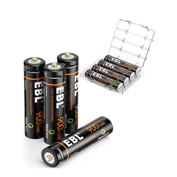 EBL AAA Lithium Batteries Rechargeable (8 Pack), 1.5V Li-Ion Triple a Battery with USB Charging Cable