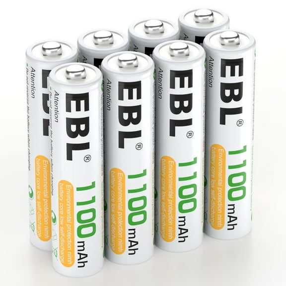 EBL AAA Rechargeable Batteries Nimh General Purpose Battery Replace for Alkaline Batteries, 8-Count