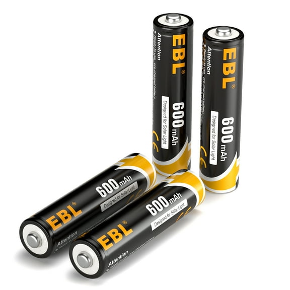 EBL AAA Rechargeable Batteries 1.2V 500mAh High Capacity Ni-CD Triple A Battery (Pack of 4)