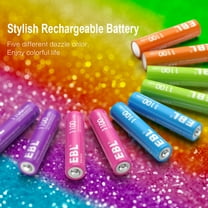 EBL AAA Rechargeable Batteries, 10 Pack 1100mAh 5colors 1.2V Ni-Mh Triple AAA Battery