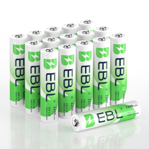 EBL AAA Rechargeable Batteries 1200mAh Nimh Triple a Battery, 16 Pack