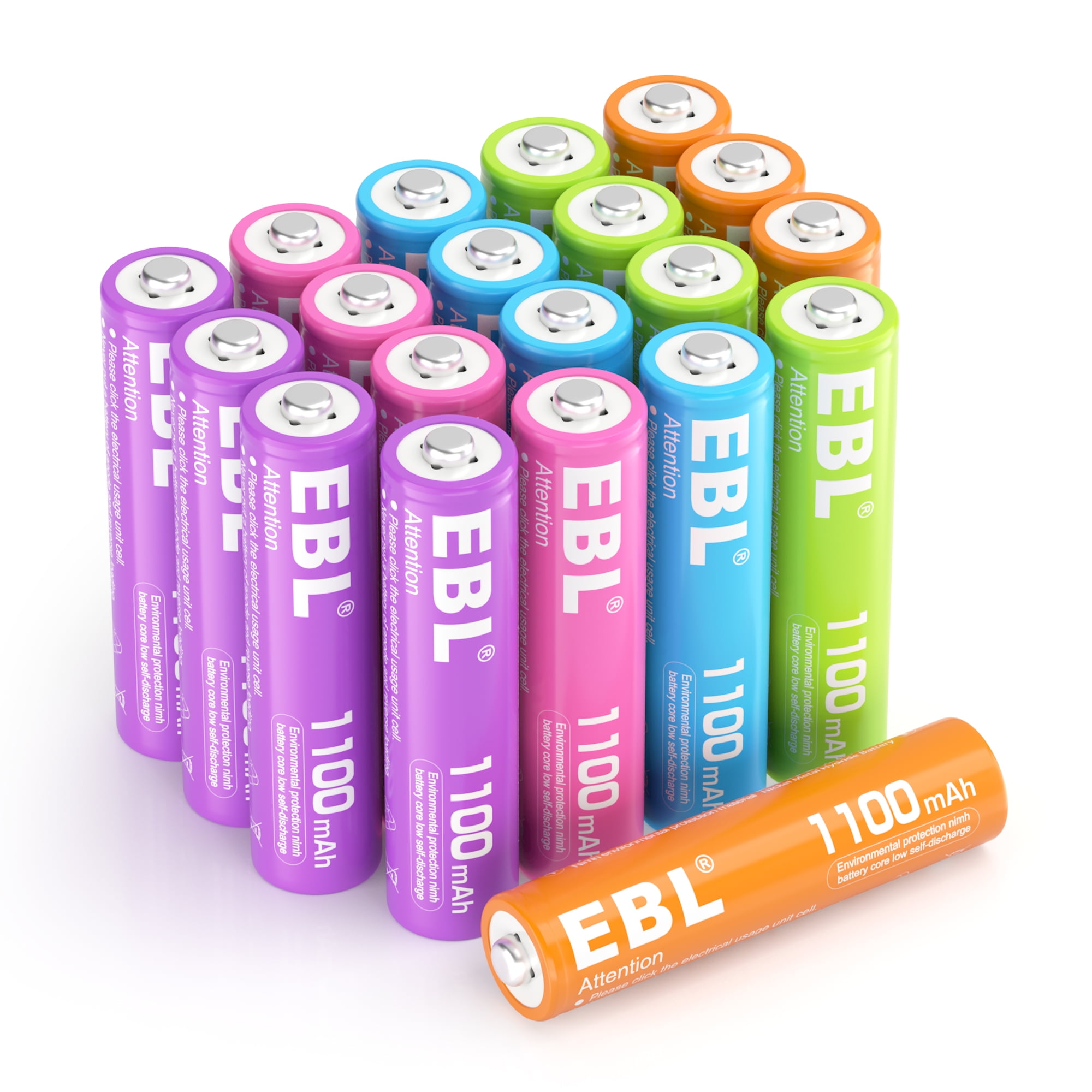 EBL AAA Rechargeable Batteries (20 Pack), 1100mAh Triple A Batteries