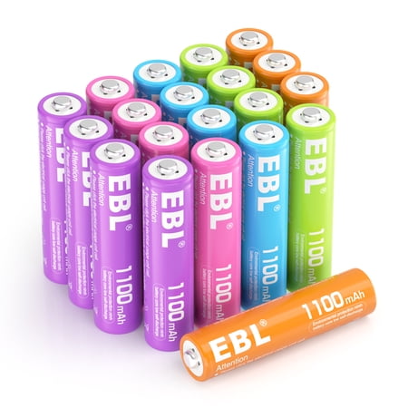 EBL AAA Rechargeable Batteries (20 Pack), 1100mAh Triple A Batteries