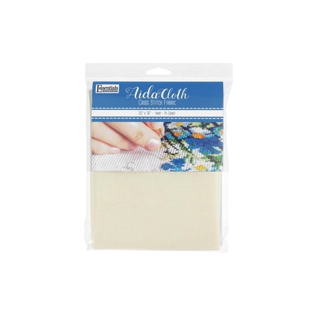 Essentials By Leisure Arts Aida Cloth, 14 Count, Ivory, Cross Stitch Fabric, Embroidery Fabric, Cross Stitch Supplies For Crafting, Stitching, And Sewing Projects 30x36