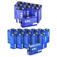 thumbnail image 1 of EBL  Alkaline 9V Batteries (20 Pack), Long Lasting 9 Volt Battery, 1 of 11
