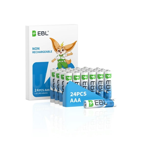 EBL Alkaline AAA Batteries (24 Pack), 1.5 Volts Long-Lasting Triple a Batteries