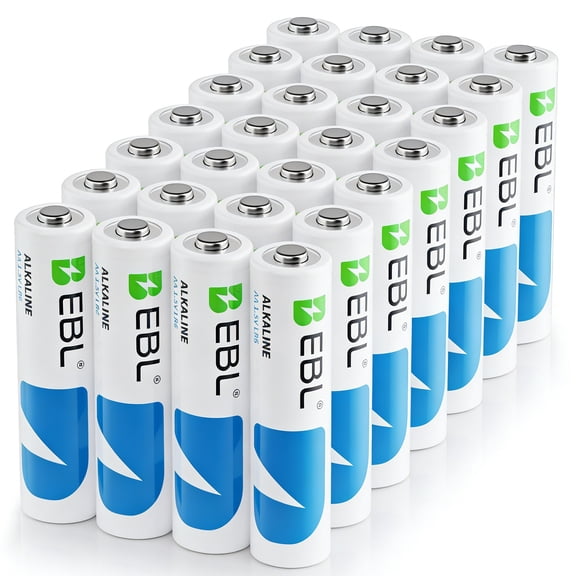 EBL Alkaline Double A Batteries, 1.5V Long-Lasting AA Alkaline Battery, 28 Pack