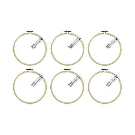 EBL Bamboo Embroidery Hoop 6" 6pc