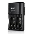 thumbnail image 1 of EBL EBL-802 Battery Charger for AA AAA 9V Ni-MH Ni-CD Rechargeable Batteries, 1 of 6