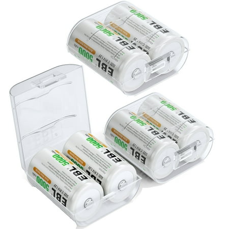 EBL C Batteries (6 Pack), C Cell Batteries Rechargeable
