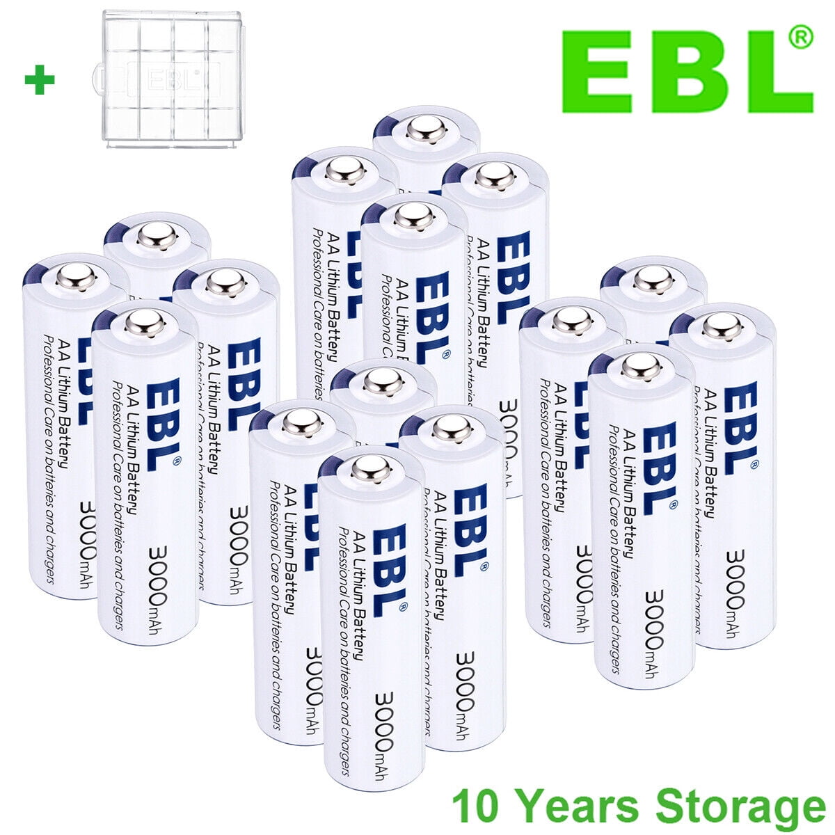 EBL Lithium AA Batteries (16 Pack), Double A Batteries 3000mAh 1.5V