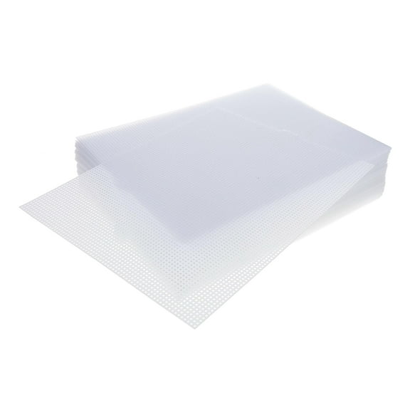 Essentials by Leisure Arts Plastic Canvas Strips 7 Count, 10.5" x 13.5" Clear, 60 Pack, Plastic Canvas for Needlepoint, Cross Stitch, Embroidery, Crafts and Dimensional Projects