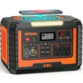 thumbnail image 1 of EBL Portable Power Station 500, 110V/500W Solar Generator(Surge 1000W), 519.4Wh Backup Lithium Battery for Outdoor Home Emergency, 1 of 9